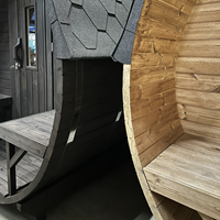 Barrelsauna zwart vs barrelsauna naturel